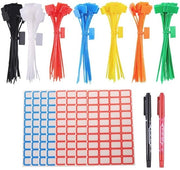 Set di Cinture per Cavi 175 pezzi - Cinture per Cavi Autoadesivi - Cinture per Cavi con Fermo - Cinture per Cavi Riciclabili - Cinture per Cavi Colorate - Inclusi Etichette - Organizzatore per Cavi
