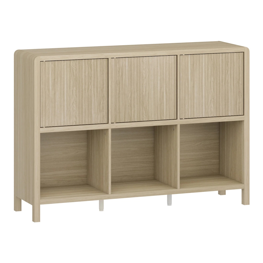 Cassettiera pratico mobile contenitore per ingresso soggiorno camera da letto 76,5 x 110 x 30 cm effetto rovere 03_0009300