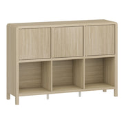 Cassettiera pratico mobile contenitore per ingresso soggiorno camera da letto 76,5 x 110 x 30 cm effetto rovere 03_0009300