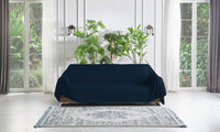Telo Arredo Coprittutto Copridivano in Cotone Blu Scuro 170x300 cm