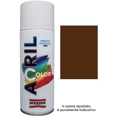 SMALTO SPRAY ACRIL COLOR AREXONS - MARRONE NOCE RAL 8011 ML 400- 6 pezzi