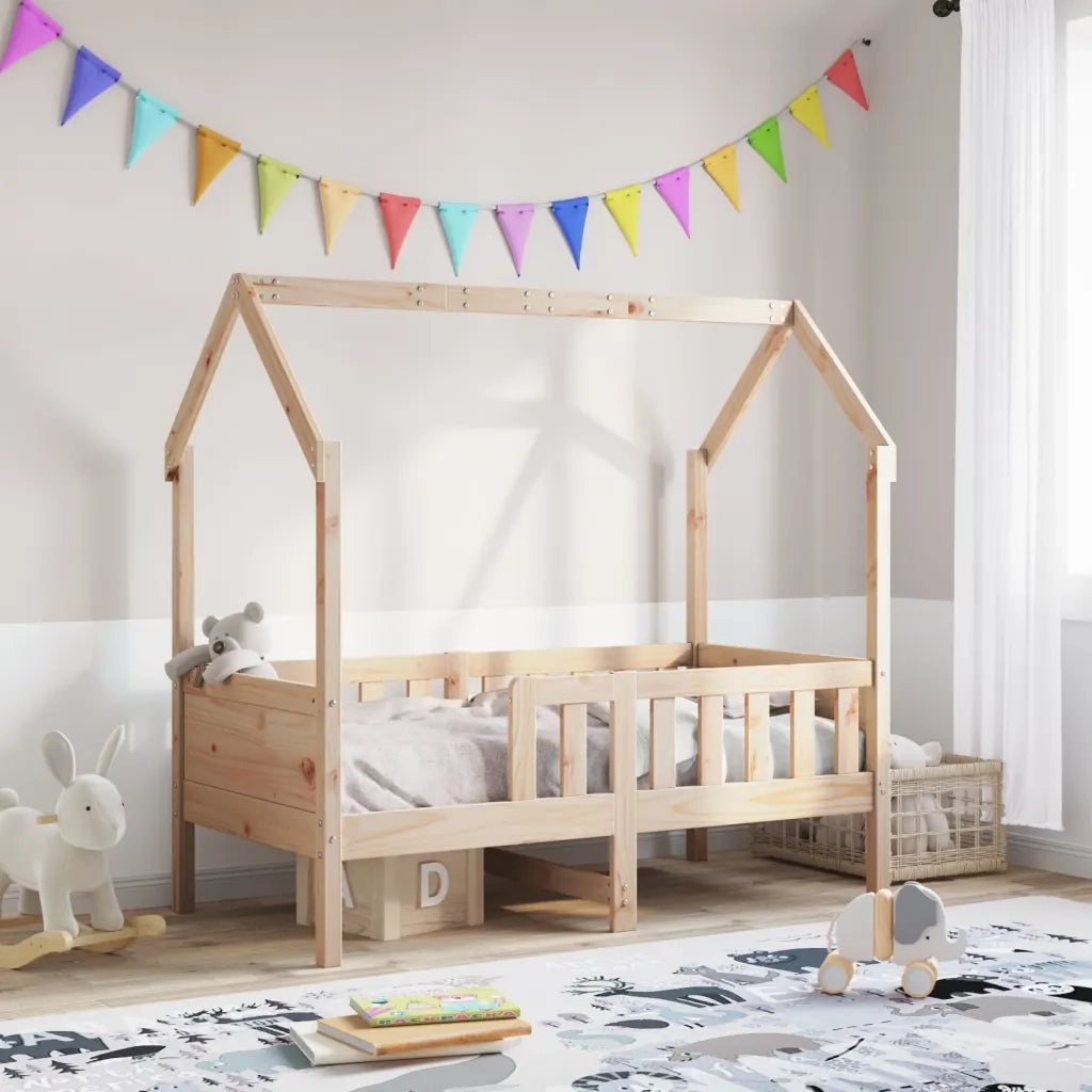 Giroletto Casetta per Bambini 70x140 cm Legno Massello di Pino 850713