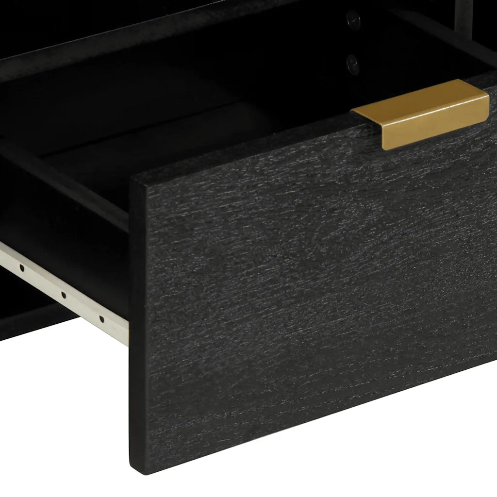 Mobile Porta TV Nero 100x33x46 cm in Legno Multistrato