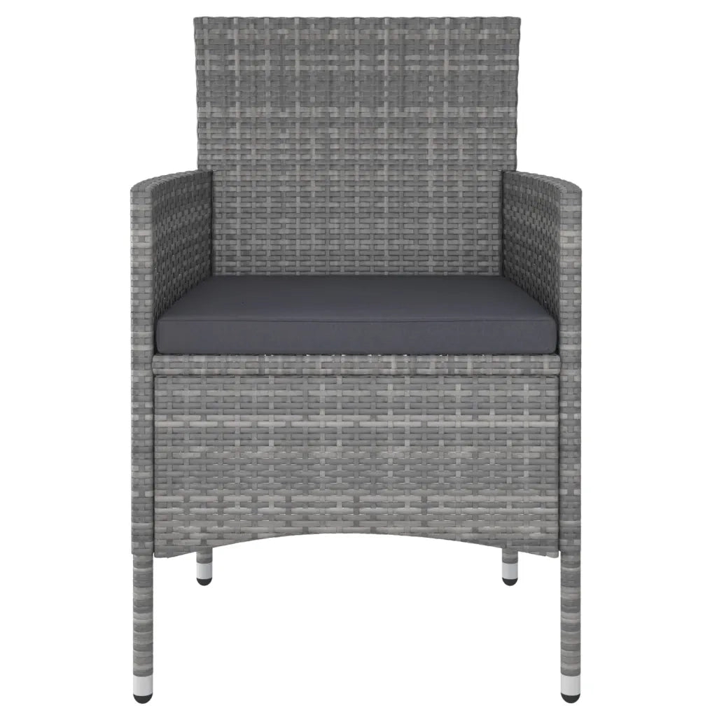 Set Divani da Giardino 5 pz in Polyrattan Grigio cod mxl 71424