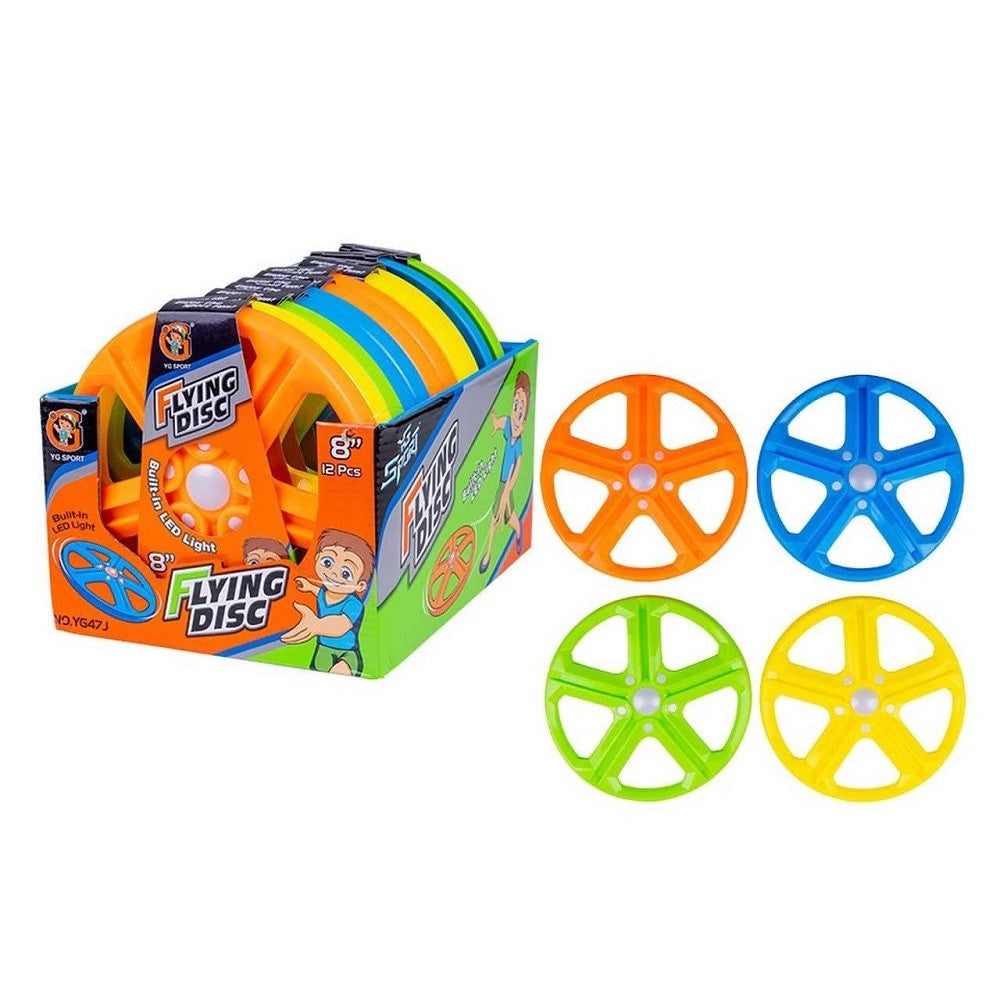 Trade Shop - Frisbee Con Led Disco 20 Cm Giochi Sport Bambini Ragazzi 4 Colori Ass. 6563028 -
