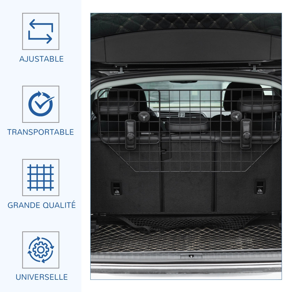 Barriera di sicurezza per cani ¨C zephmum ¨C Nero, larghezza regolabile 90-120 cm