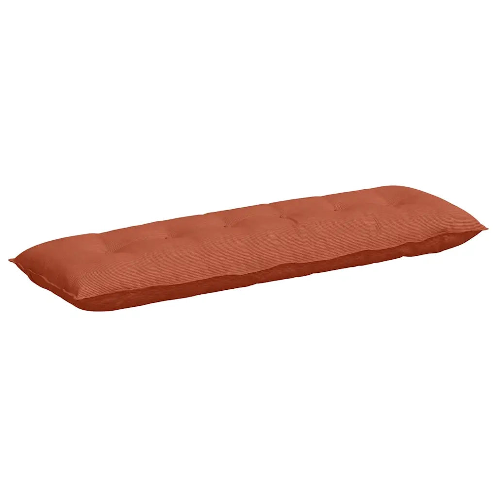 Cuscino per Schiena Rosso Arancio 160 x 50 cm Tessuto in Cords 42014915