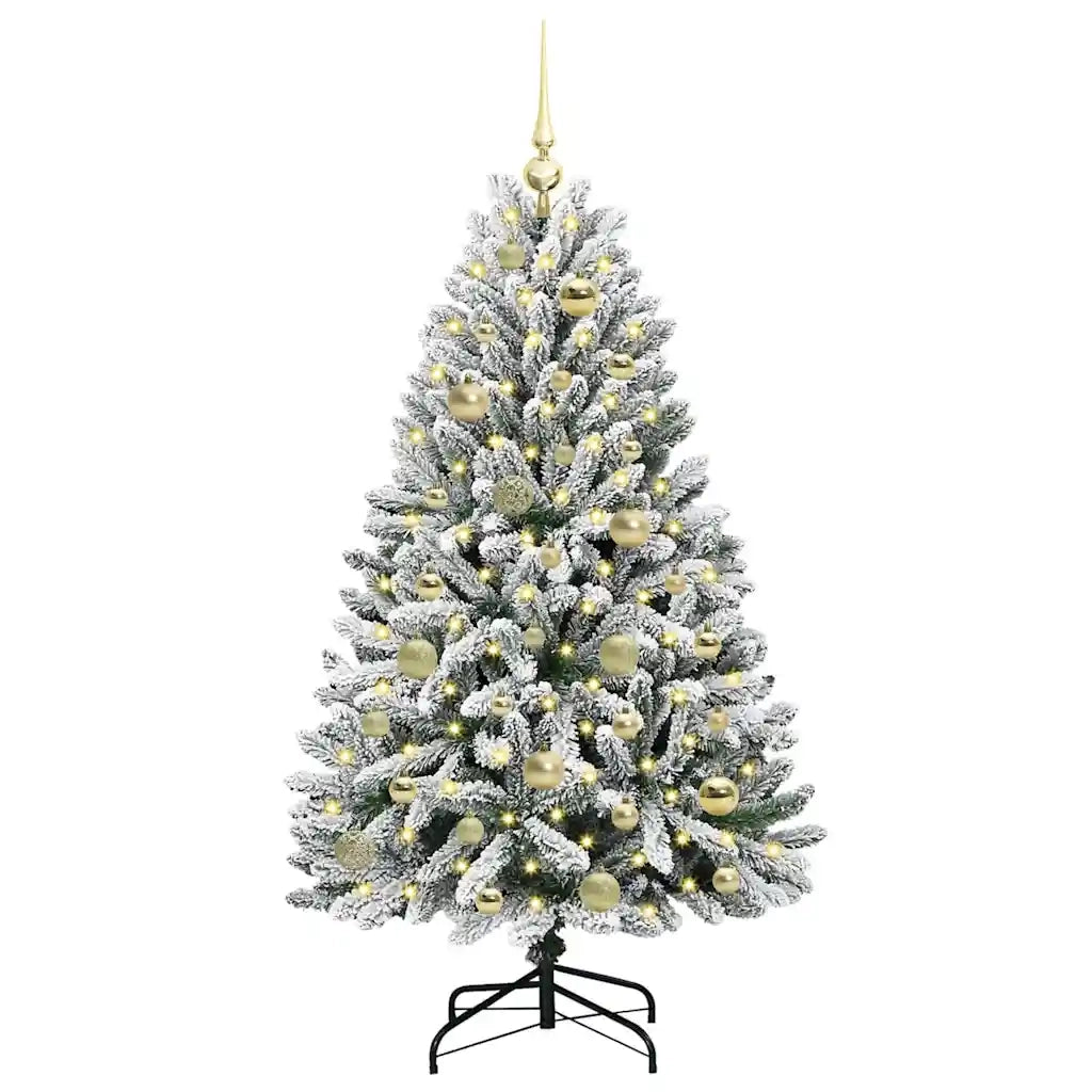 Albero di Natale | Decorazioni natalizie artificiale con 150 LED Verde e Bianco 120 cm