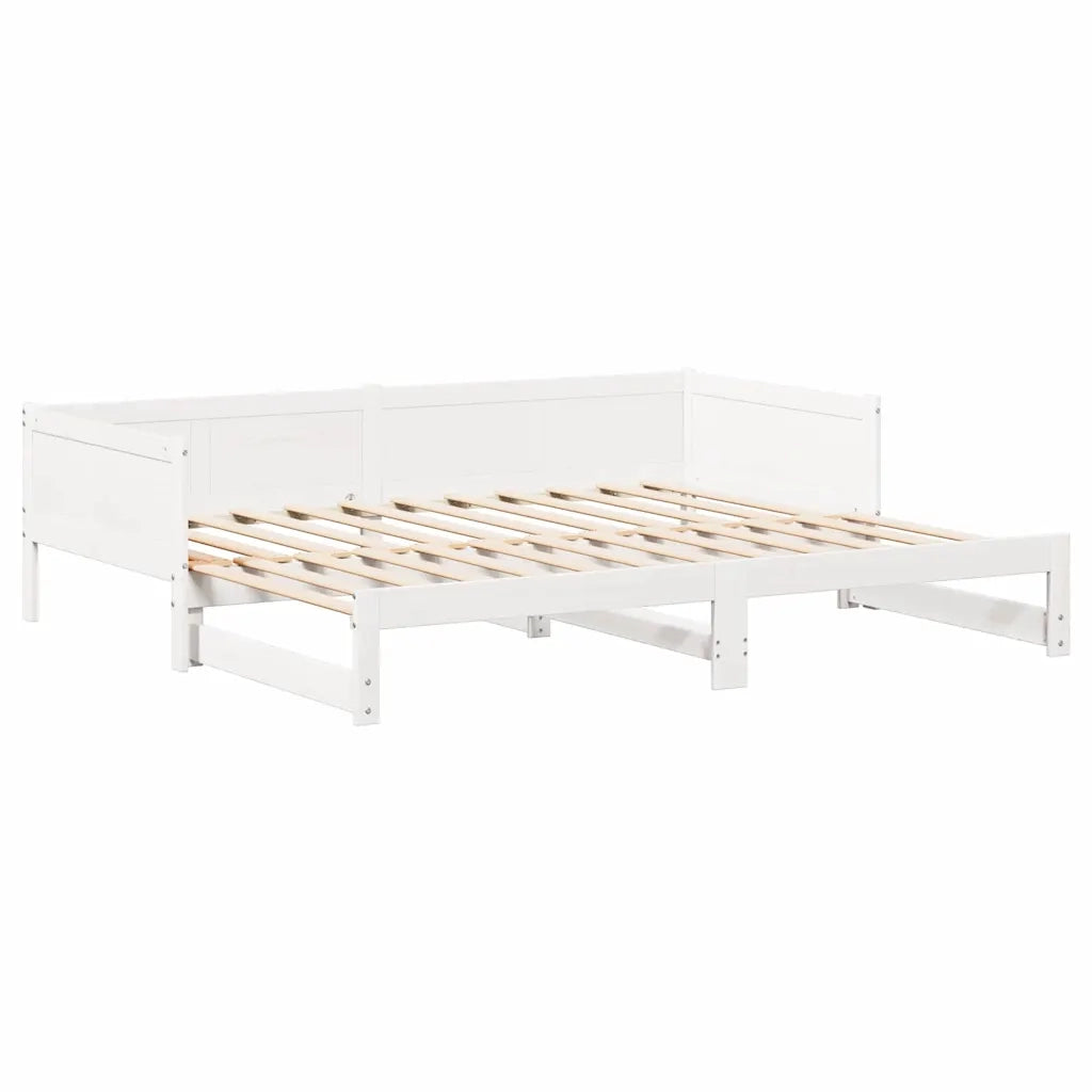 Letto matrimoniale | Letto per adulti | Letto Giorno Estraibile Bianco 203,5 x 184 x 56,5 cm
