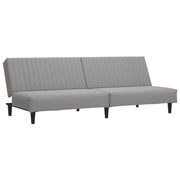 Divano letto | Sof¨¤ letto | Letto singolo a 2 Posti Grigio Chiaro in Velluto