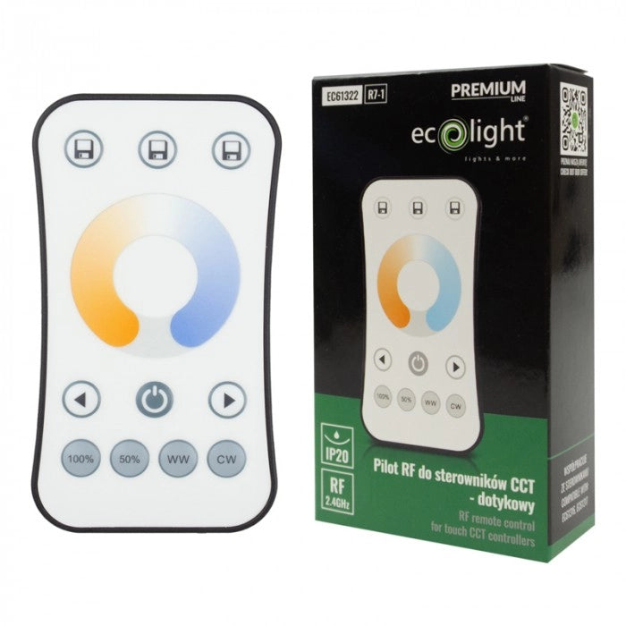 Telecomando RF touch CCT LED 1 zona bianco Ecolight