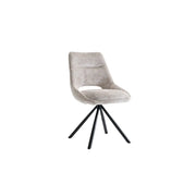 Set di 2 sedie YUMENA – Tessuto beige – Gambe in metallo – Design minimalista – Eleganza naturale e contemporanea