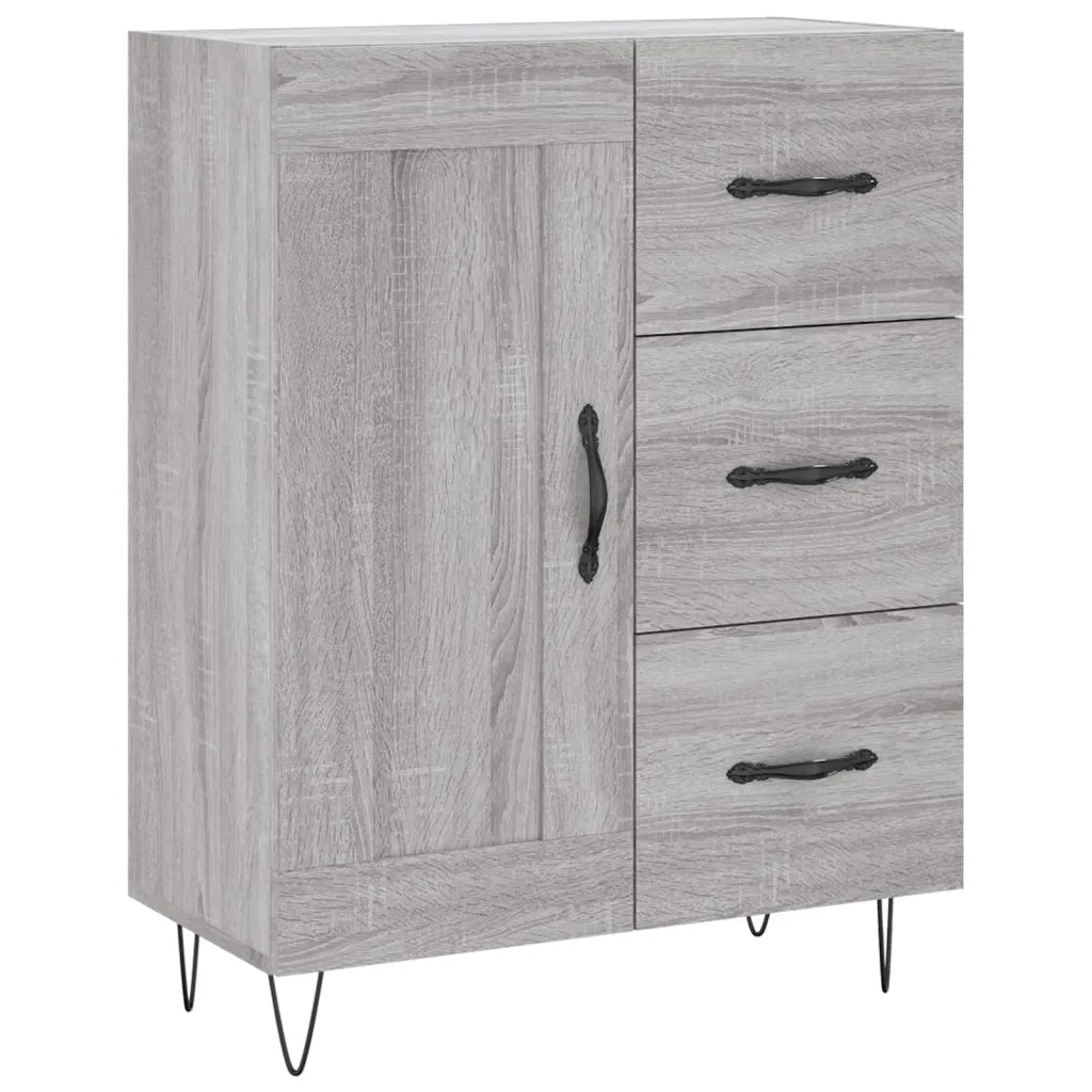 Credenza Grigio Sonoma 69,5x34x90 cm in Legno Multistrato 830258