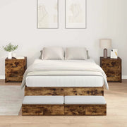 Struttura letto con contenitore con cassetto Rovere fumé 120 cm 3335633