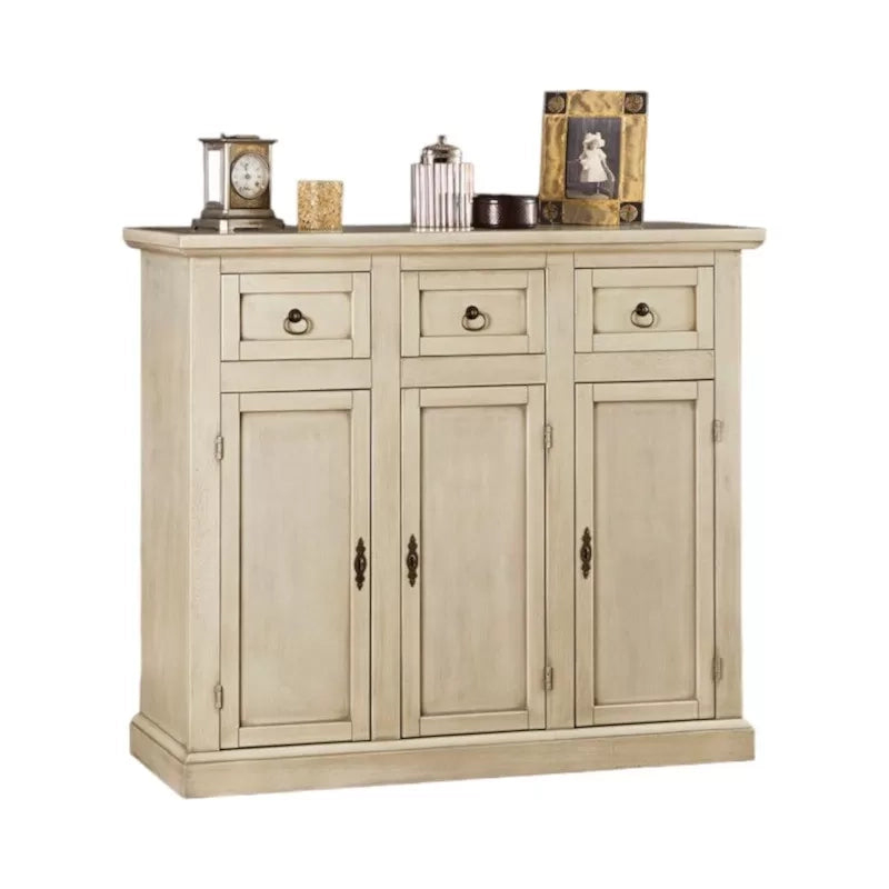 Madia credenza in legno avorio patinato l.100 p.39 h.85 - Mobili 2G