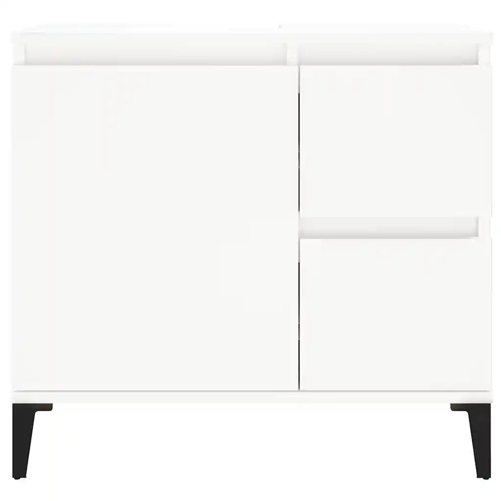 Armadietto da Bagno Bianco 65x33x60 cm in Legno Multistrato 819828