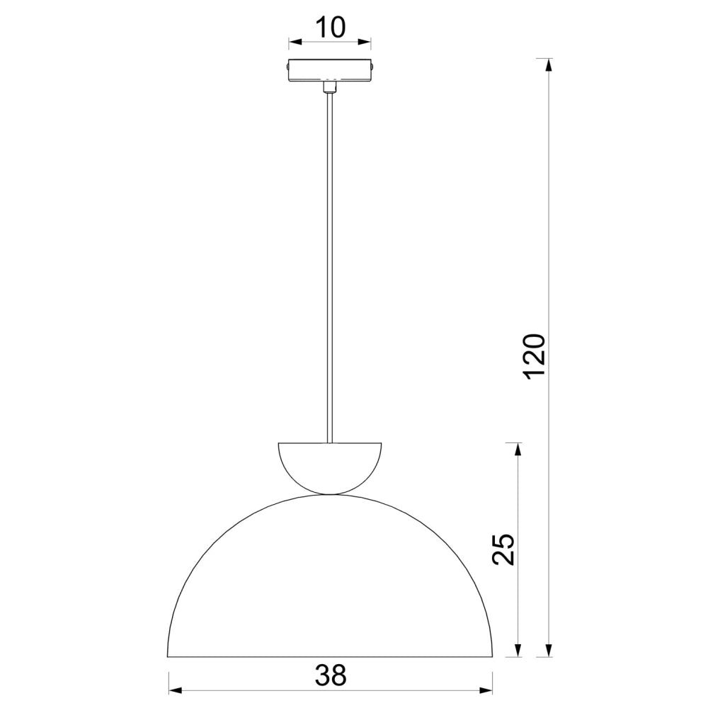 Lampada sospesa decorativa Nevis Luminex 1xE27 beige 38 cm