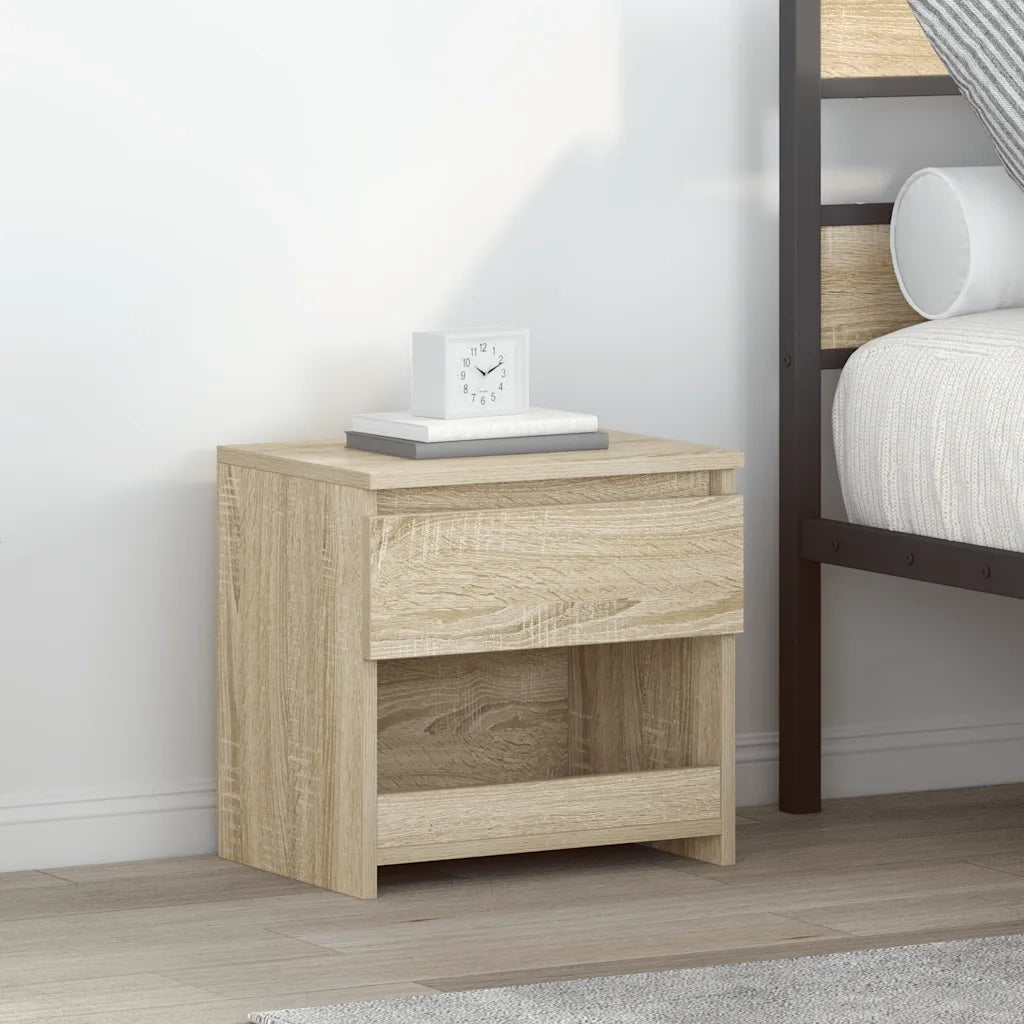 Comodini 2pz Rovere Sonoma 40x30x39 cm in Legno Multistrato 803450