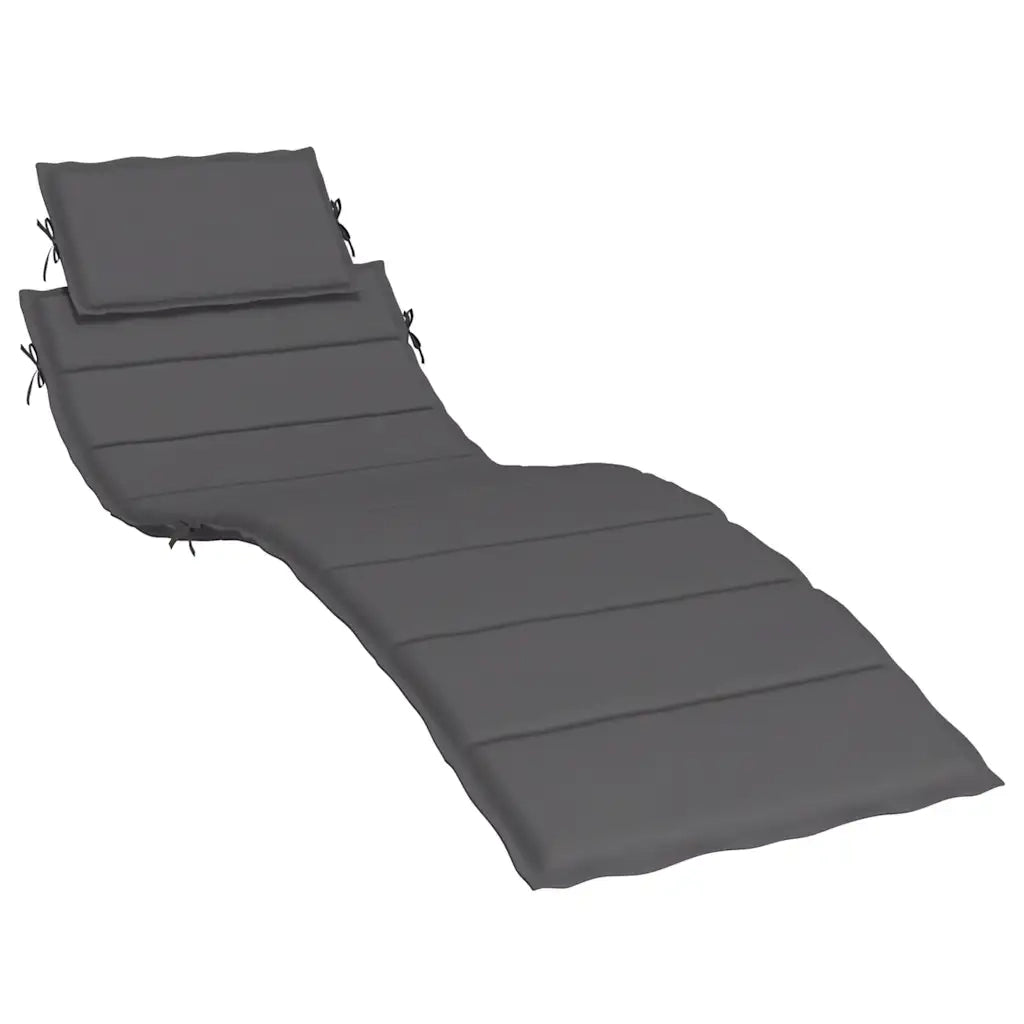 Cuscino per sedie | Cuscino per Lettino Antracite 186x58x4 cm in Tessuto Oxford