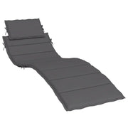 Cuscino per sedie | Cuscino per Lettino Antracite 186x58x4 cm in Tessuto Oxford