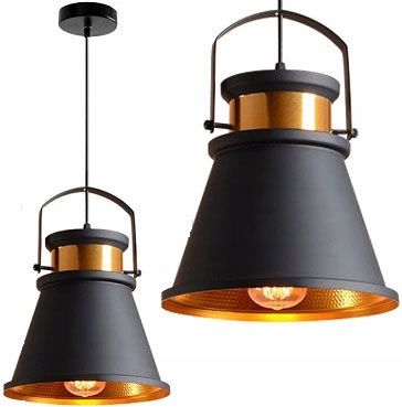 Lampada Da Soffitto Asti C Nero/oro