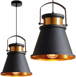 Lampada Da Soffitto Asti C Nero/oro