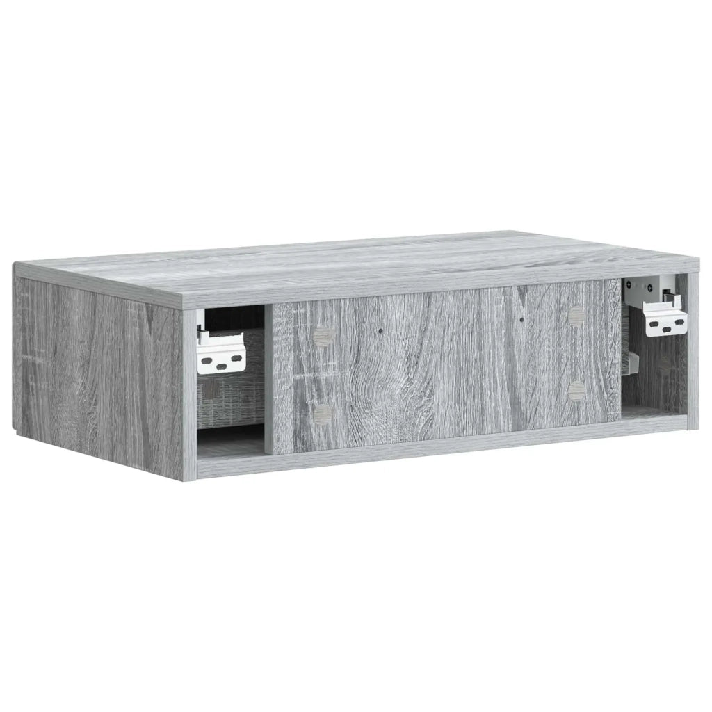 Tavolino da Parete Laterale Grigio Sonoma 59 x 34,5 x 17 cm 898491
