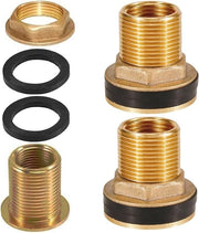 Regolatore di flusso di acqua 3 pezzi con connettore in ottone per tubi 1/2 pollici all'esterno e 3/8 pollici all'interno - connettore per tubi - valvole per serbatoi di acqua e serbatoi di acqua.