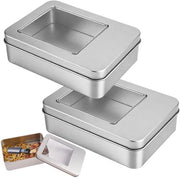 Scatola di archiviazione - 2 pezzi di contenitori metallici - 12,5x9x3,5cm
