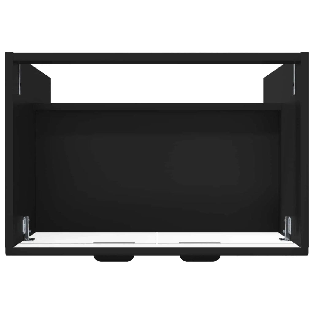 Mobiletto da bagno sotto il lavello Nero 56 x 37,5 x 81 cm