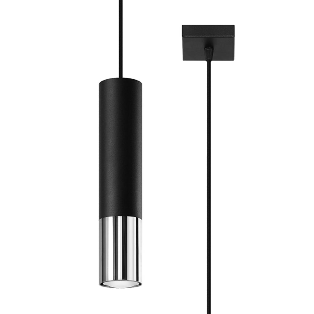 Lampada a sospensione SPIREXEZ 1 Pure Lume nero/cromo