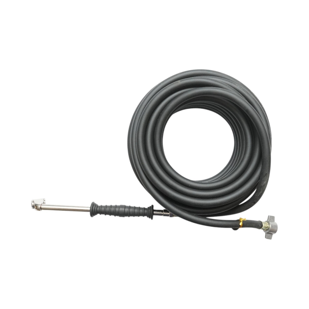 Tubo flessibile per compressore d'aria 12m gommato 6x11mm con estremità di collegamento per gonfiaggio pneumatici