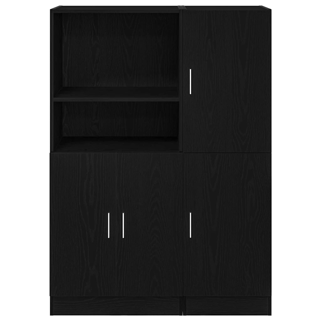 Set di Mobili da Cucina 2 pz Nero in Truciolato 3324143