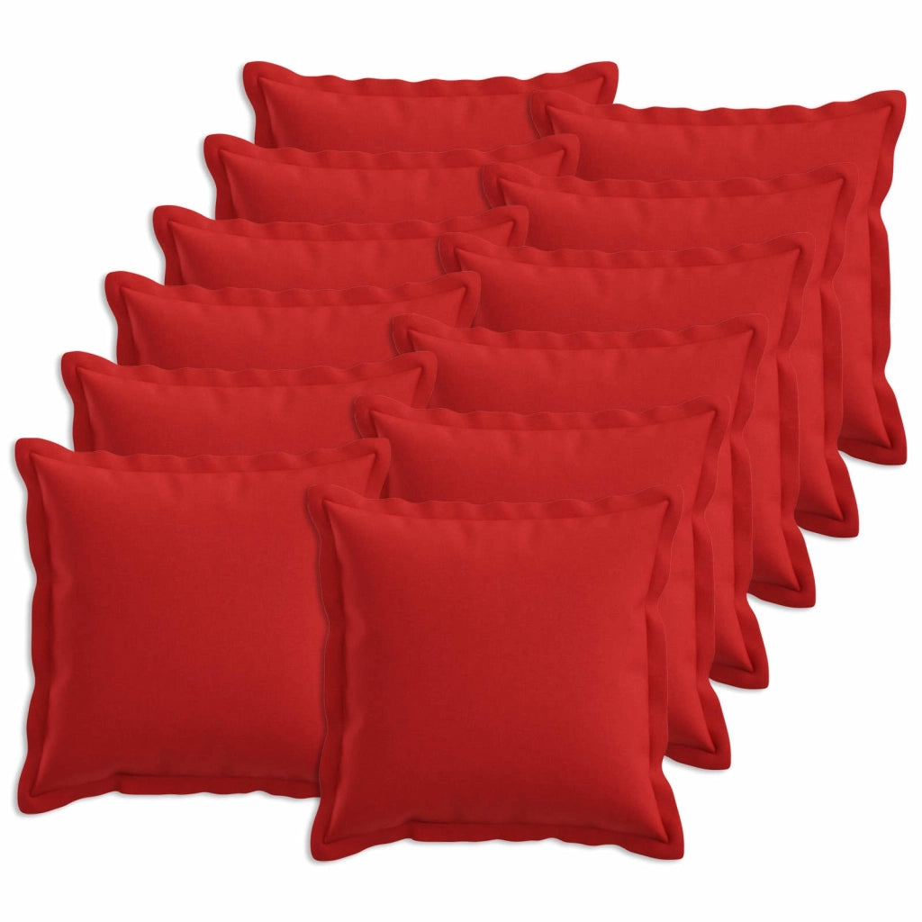 Federa 12 pcs HOUTEN Rosso 40 x 40 cm Lino 916698
