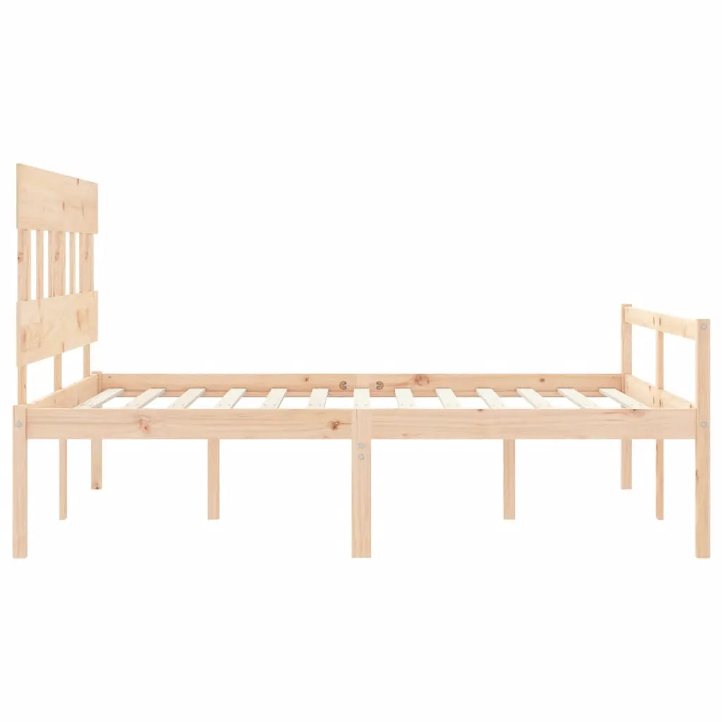 Letto per Anziani con Testiera 160x200 cm in Legno Massello 3195426