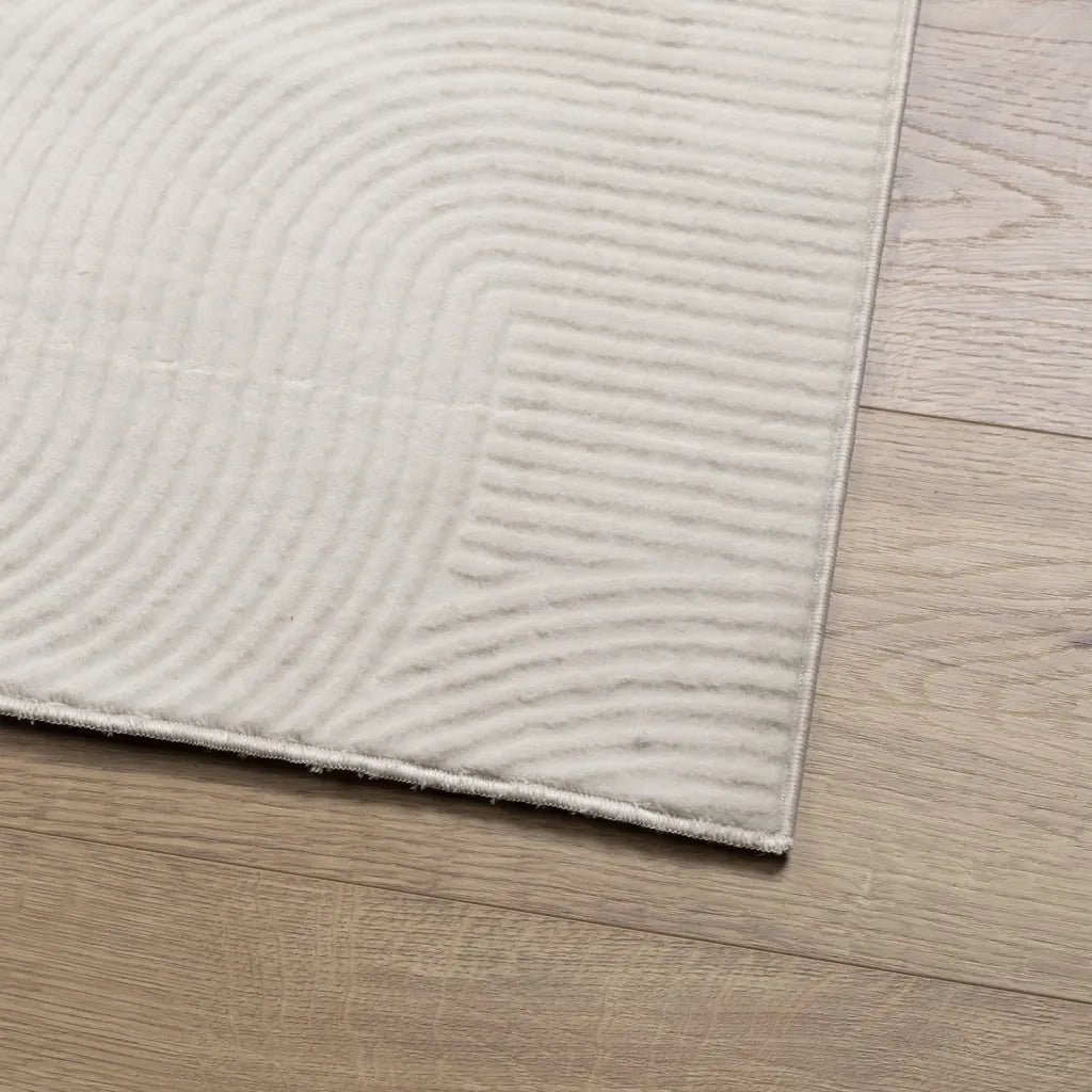 Tappeto IZA a Pelo Corto Aspetto Scandinavo Crema 120x170 cm 375440