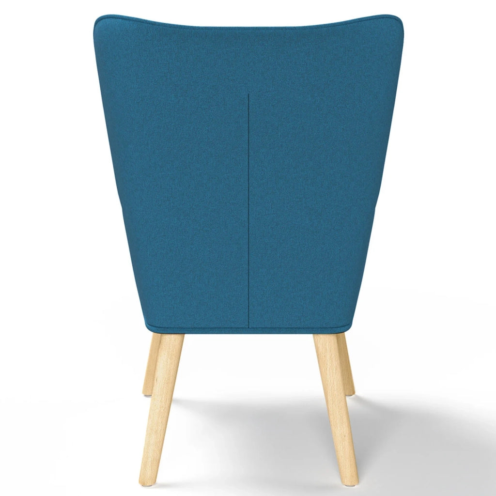 IDMarket - Poltrona scandinava IVAR in tessuto blu anatra