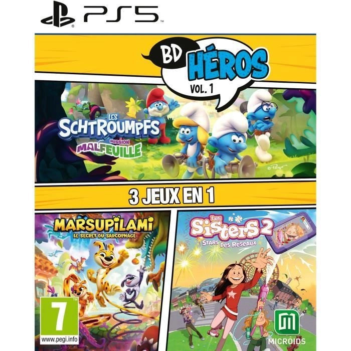Pack Comics Heros Vol.1: I Puffi Missione Malfeuille Sisters 1 Marsupilami - Gioco PS5