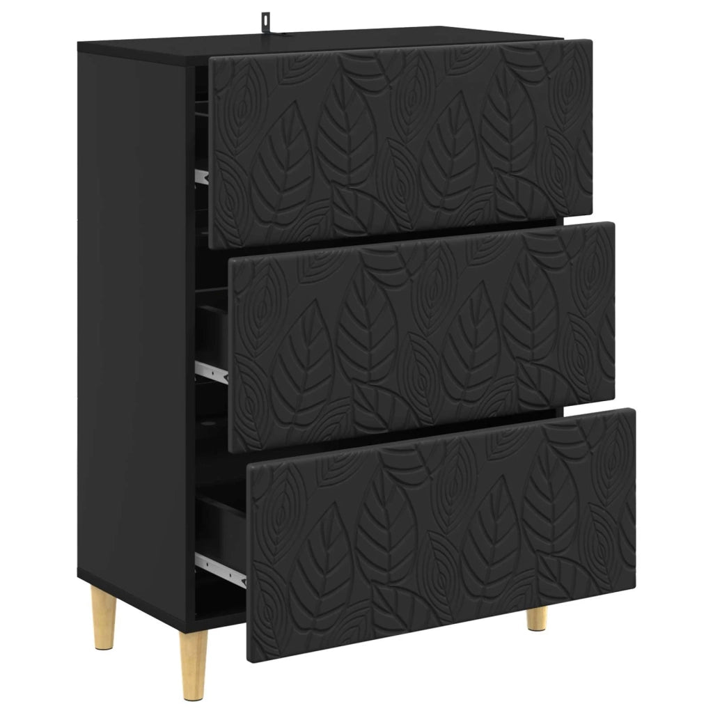 Mobile con Cassetti Nero 66 x 34,5 x 90 cm Legno ingegnerizzato 895066