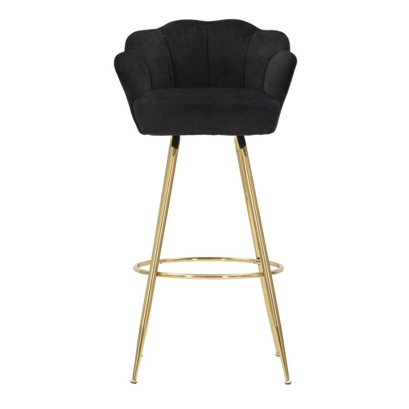 Sgabello Bar Vienna Nero cm 55x53x110