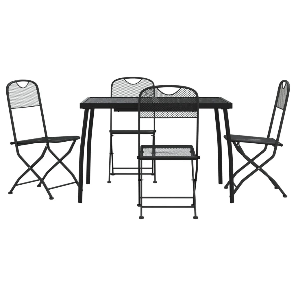 Set da Pranzo da Giardino 5pz Antracite in Rete Metallica 3211812