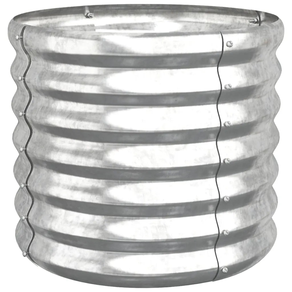 Vaso Giardino Acciaio Zincato 40x40x36 cm Argento 318847
