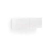 Mobile pensile Ostrense, Armadietto sospeso, Mobiletto a muro, Armadio ausiliario multifunzione, Made in Italy, 113x39h37 cm, Bianco lucido