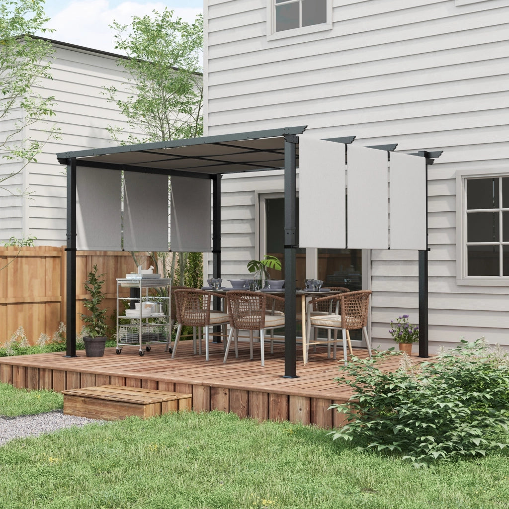 Tenda da Sole Pergola ¨C zephmum ¨C Grigio Scuro 300x350 cm