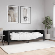 Divano Letto con Materasso Nero 80x200 cm in Tessuto 3196557