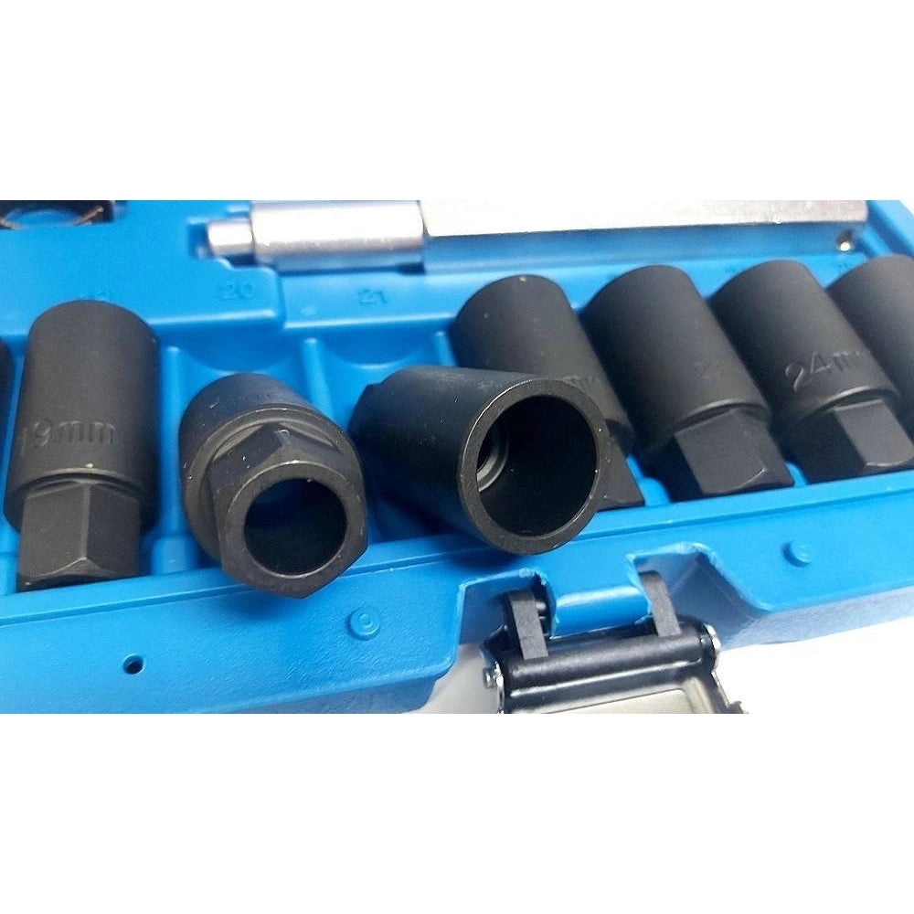 Trade Shop - Set 10pz Bussole Coniche Smontaggio Cerchi In Lega Bulloni Antifurto Kit Bussola -