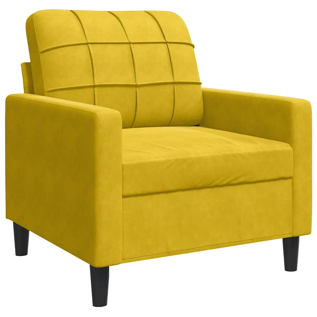 Poltrona Giallo 60 cm Velluto 4007610