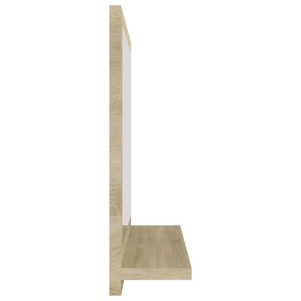 Specchio da bagno 40 x 10,5 x 37 cm bianco e beige 02_0006921