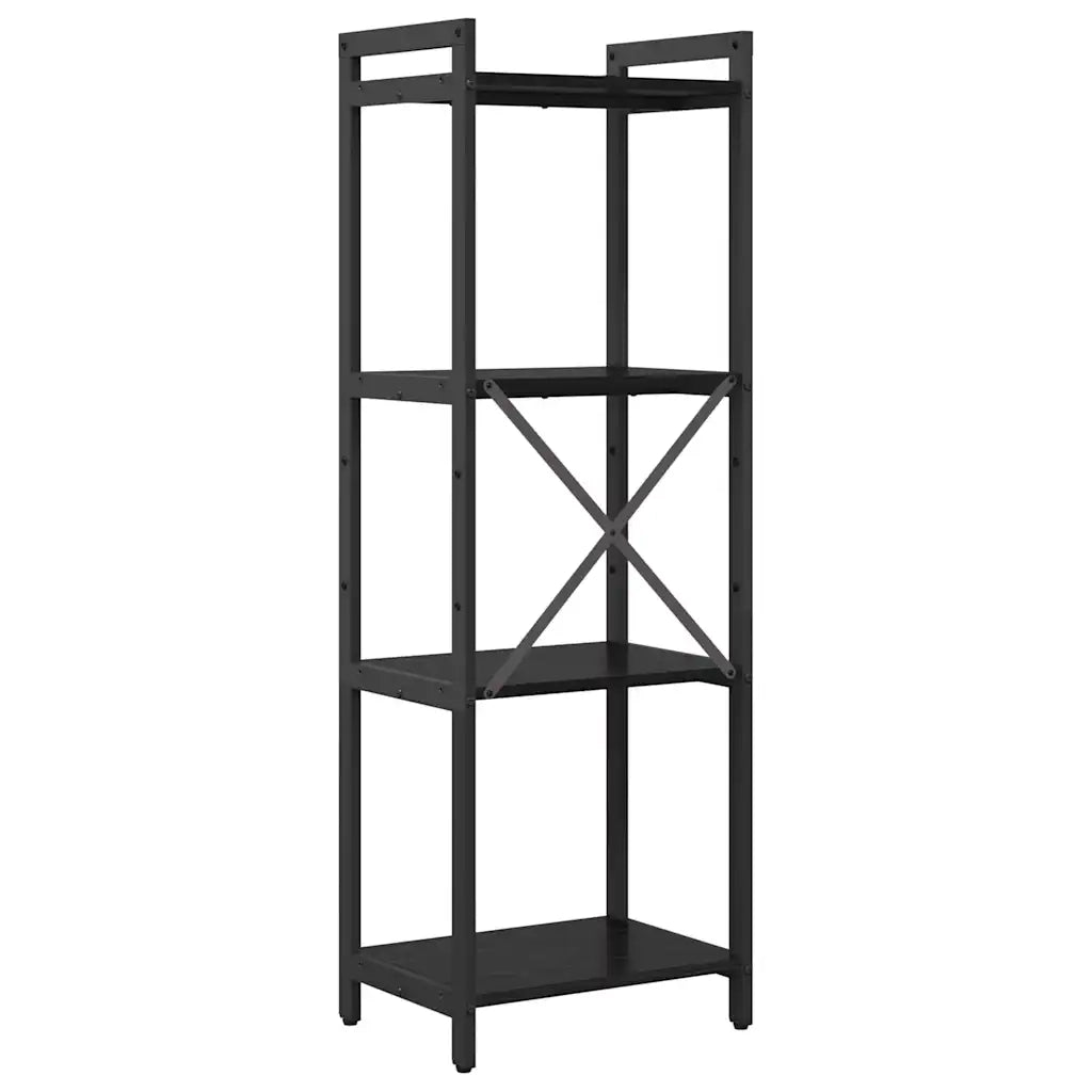 Libreria-Scaffale per Libri-Mobile di Stoccaggio Rovere Nero 40 x 30 x 85 cm Legno multistrato 731939