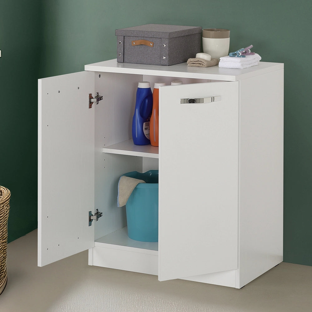 Base multiuso 70x85,5cm salvaspazio in legno bianco 2 ante linea Pilar